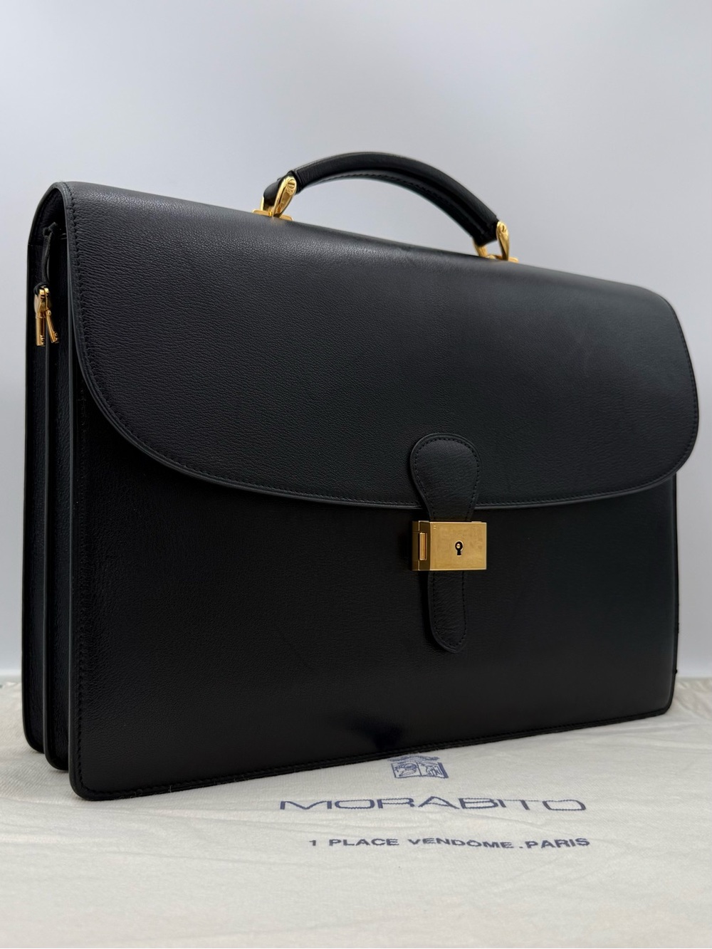 🐢MORABITO COUSU MAIN 1905 PARIS Sac à Dépêches 41 Briefcase Bag • Made in FRANCE